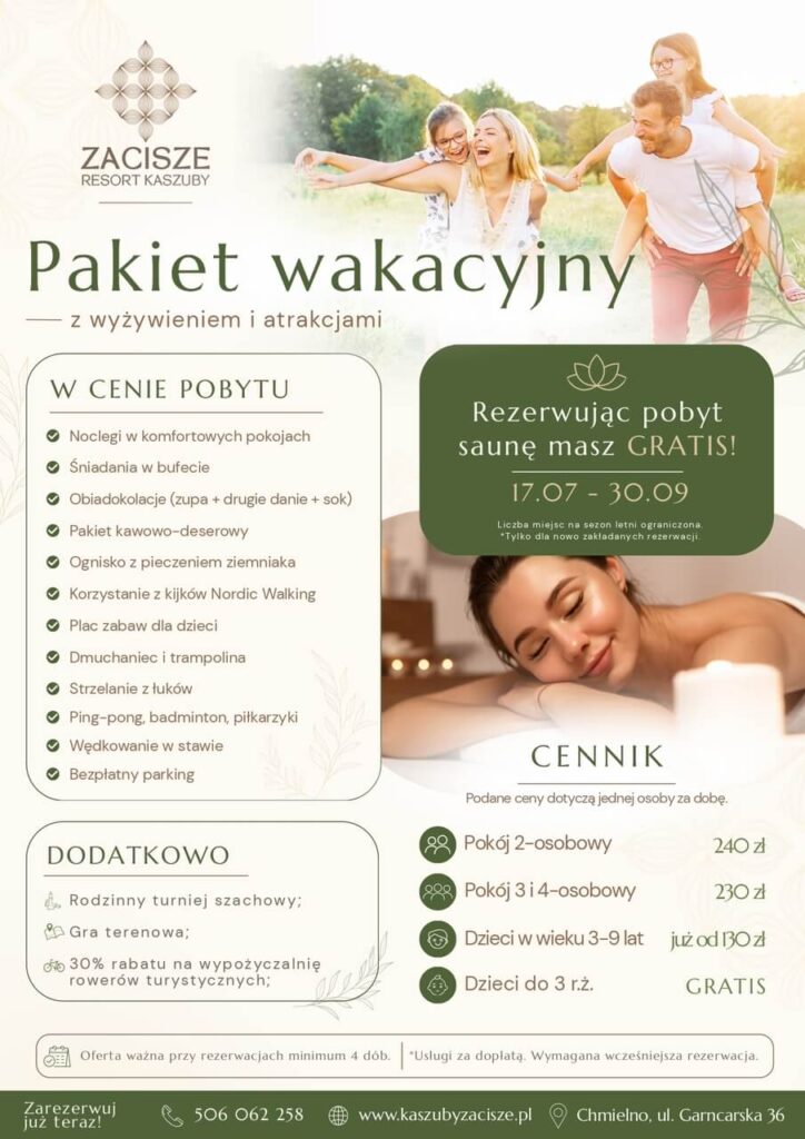 Oferta pakietu wakacyjnego